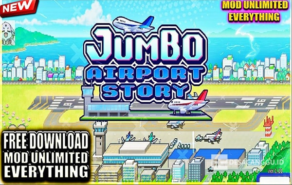 Download-Jumbo-Airport-Story-Mod-Apk-Unlimited-Money